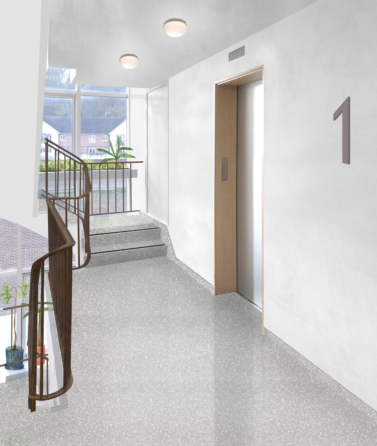 Quadrant House stair lobby proposed